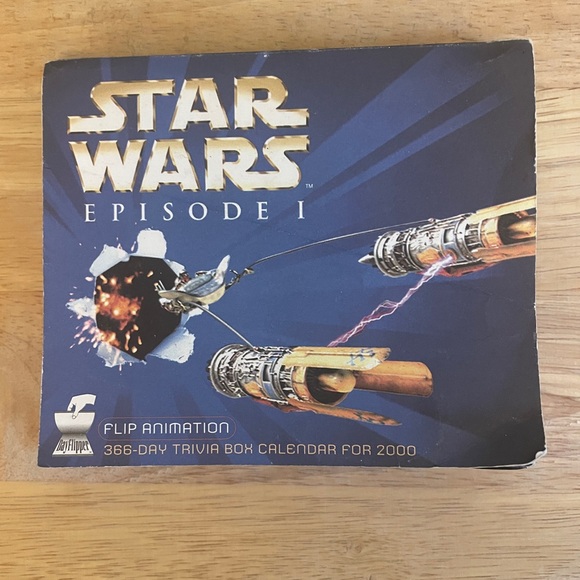 Star Wars Episode 1 ~ 366 Day Trivia Calendar for 2000 ~ With Flip Animation - Picture 1 of 3
